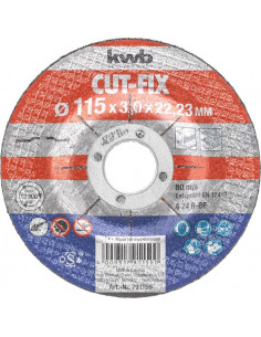 Disco corte CUT-FIX metal 115X3X22 mm KWB