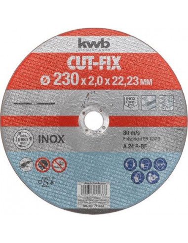 CUT-FIX disco de corte extra fino, trabalho em metal 115X1mm KWB
