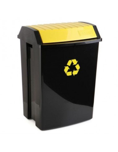 Contenedor reciclaje 50 L amarillo (40x35,5x57,5cm) Tatay