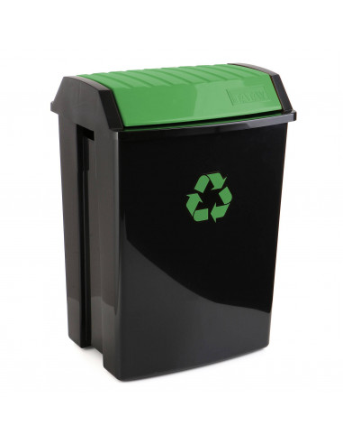 Conteneur de recyclage 50 L vert (40x35,5x57,5cm) Tatay