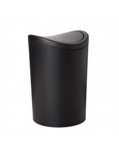 Cubo baño basculante standard 6L negro Tatay
