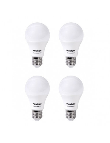 Frost Ampoule 9W (60W) E27 720Lm Lumière Neutre Lot de 4 ECO | LDAHV9LH45EL-ECO-4x | Panasonic