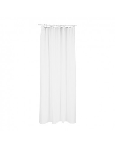 cortina de baño - polyester - blanca  - 180x200cm