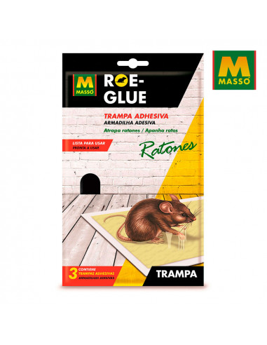 Roe-Glue Adhesive Trap pour les souris 3 unités. 231185 Massó