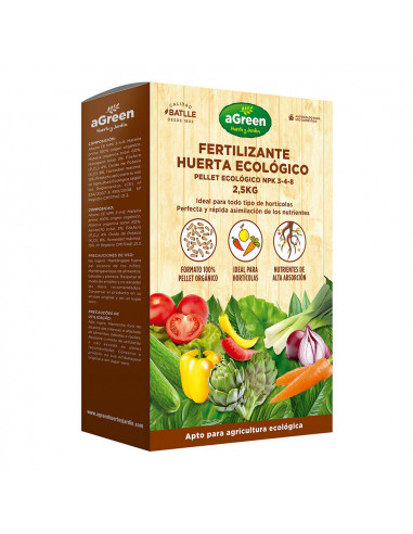 Fertilizante huerta pellet ECO | 2,5kg | AGreen
