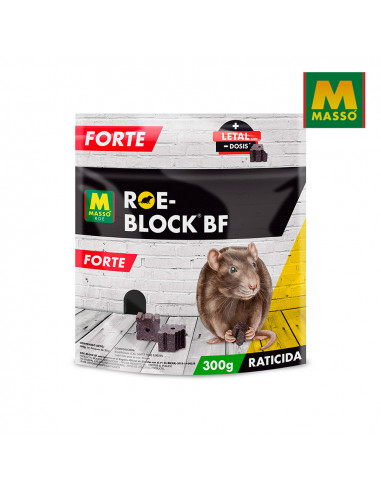 raticida roe-block forte bf 300g 231627 massó