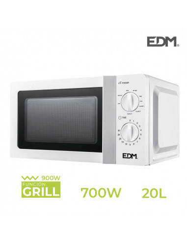 S.Of. microondas con grill 20 l 700w 45x32x23,5cm | Edm