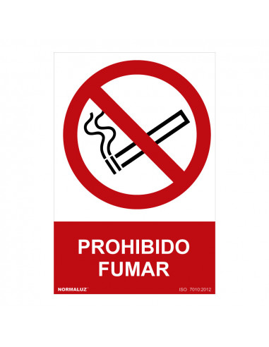 Señal prohibido prohibido fumar (pvc 0.7mm) 30x40cm| Normaluz