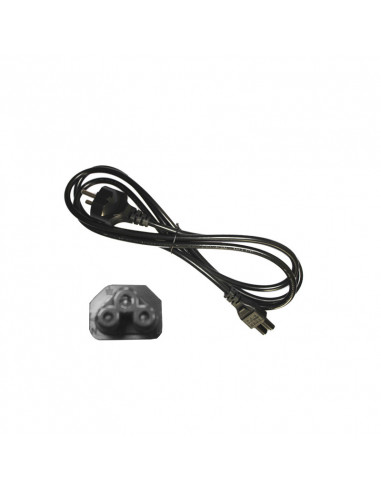 Cable alimentador para portatil negro 2mts| Elektro3