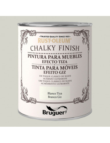 Rustoleum chalky finish muebles blanco tiza 0,125l 5397508| Bruguer