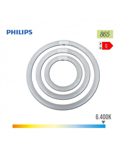 tubo fluorescente circular 22w trifosforo 865 ø 21cm philips
