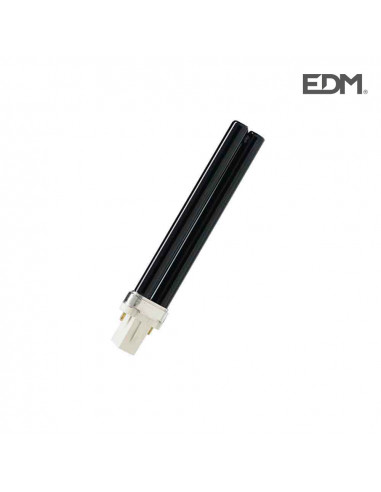 Bombilla bajo consumo pl7w 2 pins luz negra (ultravioleta)| Edm