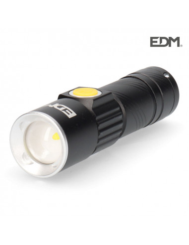mini linterna con zoom 1 led 120 lumens 7500k  recargable con usb bateria de litio incluida alcance 60 mts