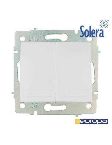 Doble conmutador/interruptor 10ax250v marco apartes.europa | Solera
