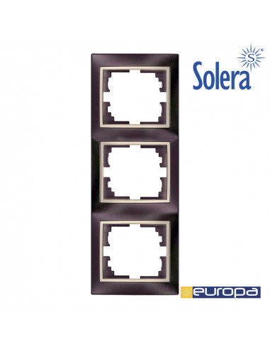 Marco vertical para 3 elementos negro 81x225x10mm s.europa | Solera