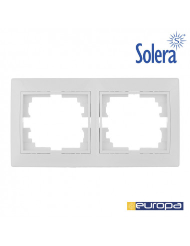 Marco para 2 elementos horizontal blanco 154x81x10mm s.europa | Solera