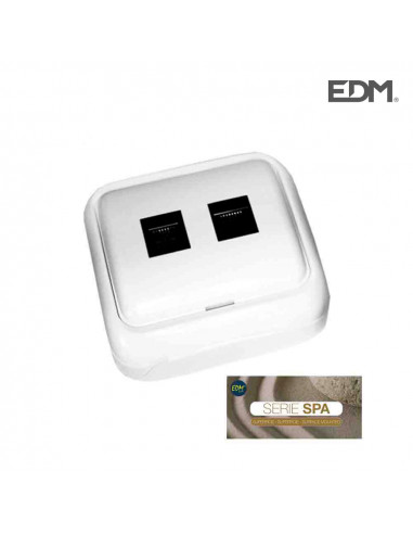 Base telefono y adsl superficie serie spa(bolsa blister) | Edm