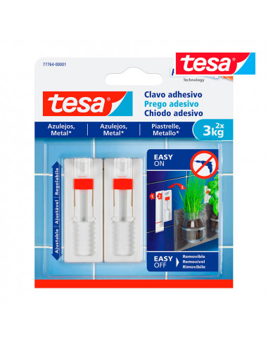 Clavo adhesivo hasta 3kg azulejos 77764| Tesa