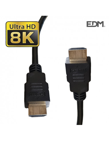 Cable hdmi 2.1 10k: 60hz/4k: 120hz alta calidad 1m | Edm