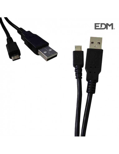 Cable conector de usb a micro usb 1,8m| Edm