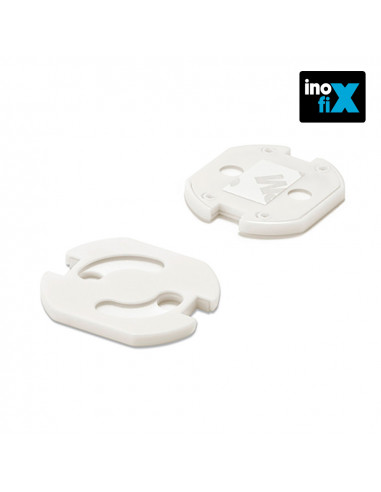 protector giratorio adhesivo para enchufe blanco (blister 6 unid) inofix