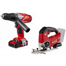 SET TALADRO PERCUTOR TE-CD 18-2 Li i + CALADORA TE-JS 18 Li EINHELL
