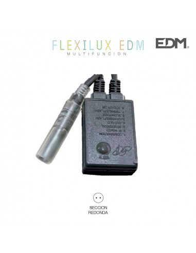 programador tubo flexilux 2 vias 10,5m  (ip44 interior-exterior) edm