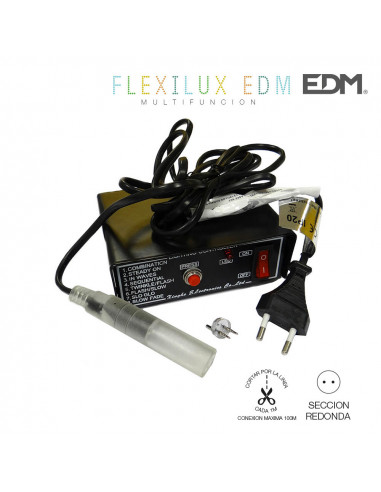 programador tubo flexilux 100m 2 vias (ip44 interior-exterior) edm