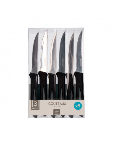 Set 6 cuchillos para carne (colores surtidos) | Basic & Co