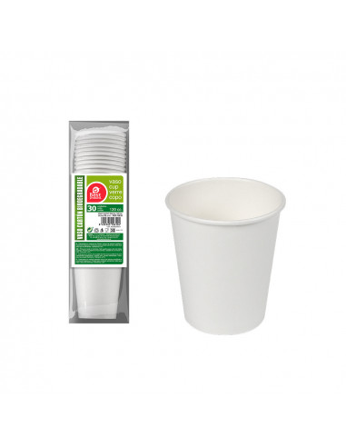 Pack con 30unid. vasos cartón blancos 120cc | Best Products Green