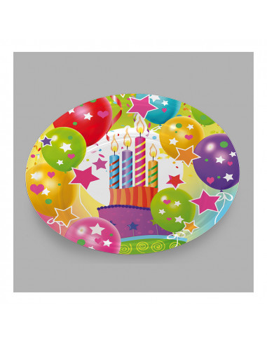 Sac 6 Design design ballons et bougies en carton 18 cm