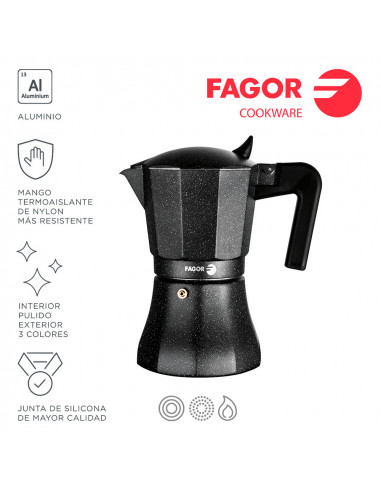 Cafetera 6 tazas aluminio 3004 | Fagor