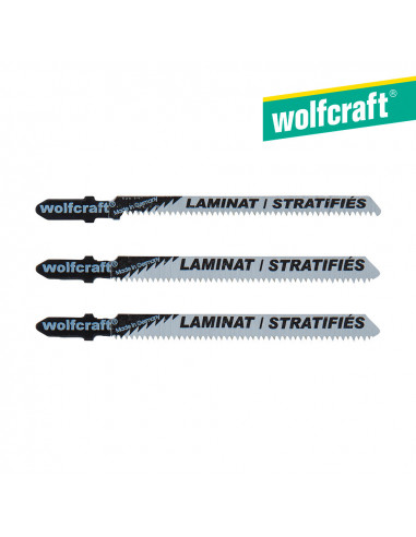 Pack 3 hojas de sierra de calar vástago en t / hcs 2379000 | Wolfcraft