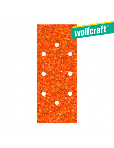 Pack 5 hojas de lija de corindón grano 40 perforadas oval 93x230mm 1971000 | Wolfcraft