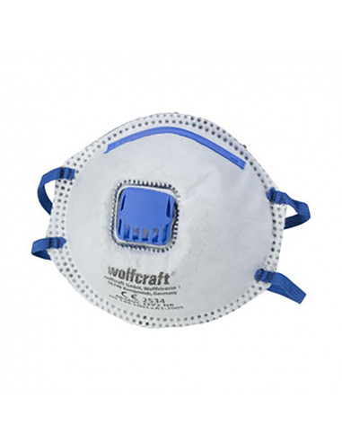 Pack 3 mascaras antipolvo ffp2 cv con valvula respiracion y filtro 4838000| Wolfcraft
