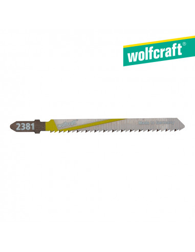 Pack 2 hojas de sierra de calar vástago en t hcs 75mm. 2381000 | Wolfcraft
