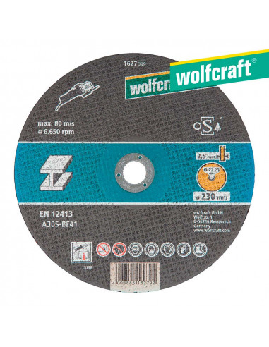 Sco de corte para metal ø 230 x 2,5 x 22,23mm. 1627099| Wolfcraft