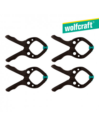 Pack 4 pinzas microfix con resorte 3432000 | Wolfcraft