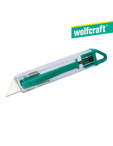 cúter de seguridad de plástico con cuchilla trapezoidal 4135000 wolfcraft