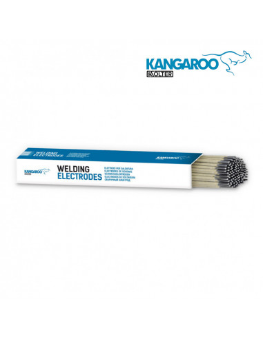electrodo rutilo para acero al carbono 2,5mm paquete 5kg (260ud) kangaroo by solter