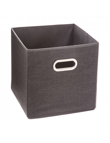 Caja organizadora color gris oscuro para estanteria | 31x31cm|  5 Five