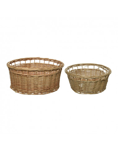 Pack 2 cestas de mimbre | 31x13cm y 25x11cm | Elektro3