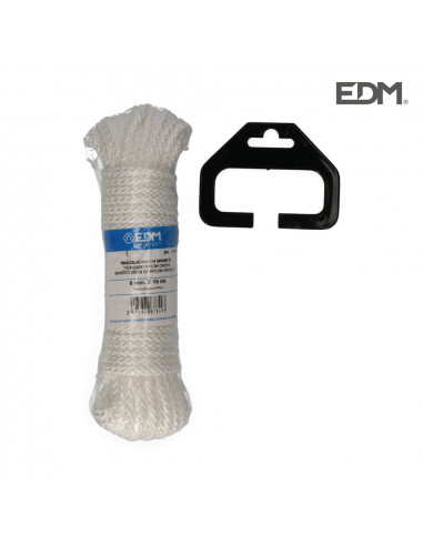 Madeja trenzado nylon 15mts blanco granate | Edm