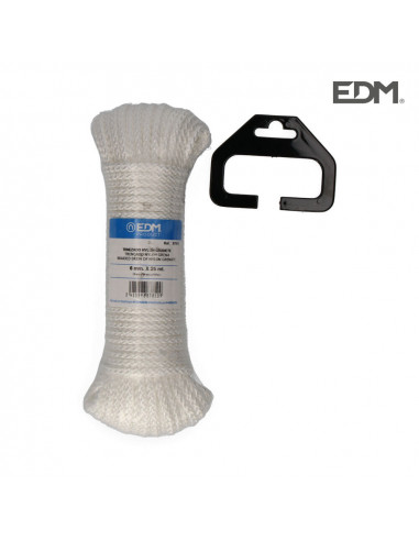 Madeja trenzado nylon 25mts blanco granate | Edm
