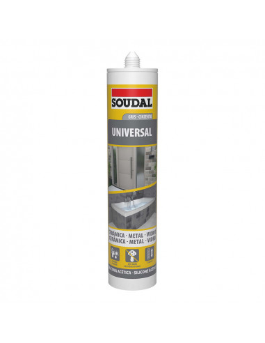 Silicone universel gris 280 ml 115927 Soudal
