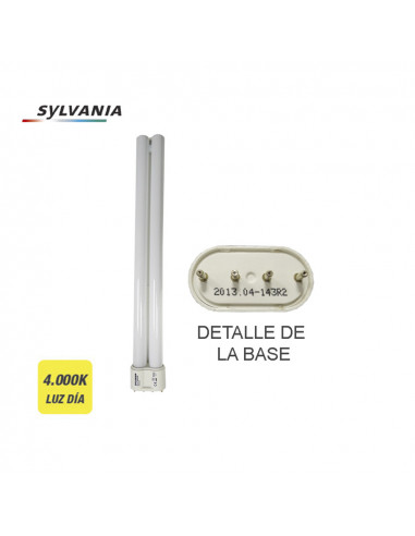 bombilla bajo consumo lynx-l 24w 840k luz dia casquillo 2g11 4 pin "sylvania"
