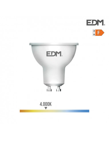 Bulbe dichroïque LED GU10 5W 450LM 4000K Jour Lumière ã¸5x5.5cm | EDM