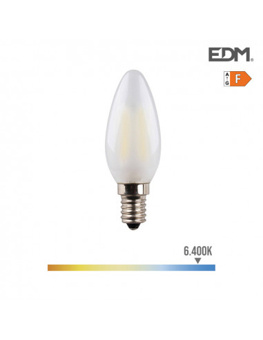 Bulbe LED de filament Voiile AVEC. Mate Crystal E14 4.5W 470LM 6400K Fria Light ã¸3.5x9,8cm | EDM
