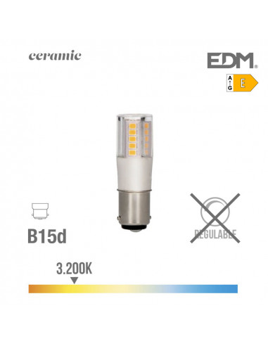 BAYONET LED B15D 6W 700LM 3200K de Qualité Lumière ã¸1,7x5,7cm | EDM