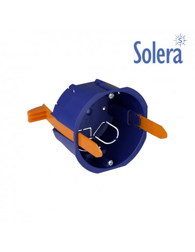 Caja universal para mecanismos en tabique hueco retractilada | Solera